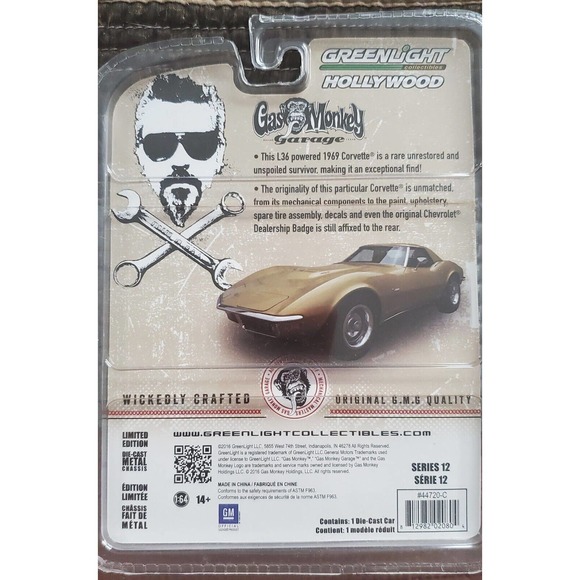 Greenlight Gas Monkey Garage 1969 Chevrolet Corvette New - Picture 2 of 2